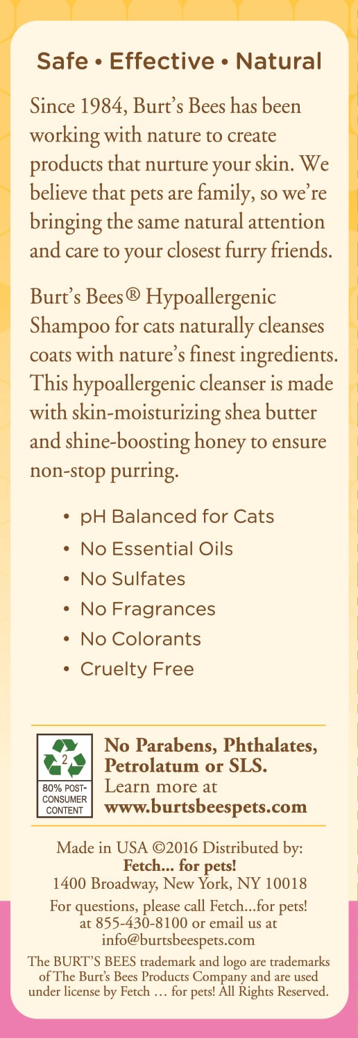 burt's bees hypoallergenic cat shampoo